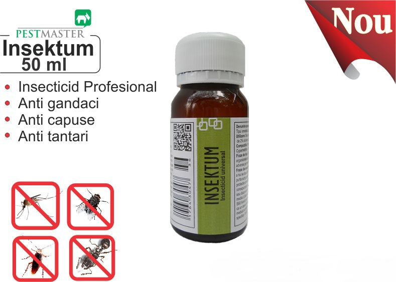  Insecticid universal - Insektum 50ml (solutie anti gandaci)